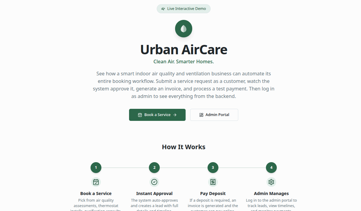 Urban AirCare Demo Portal